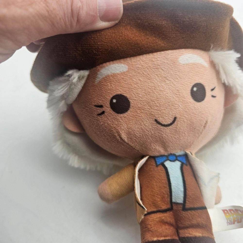 Toy Factory Back To The Future Doc Brown Plush Stuffed Toy Small Brown Cute - Picture 8 of 8